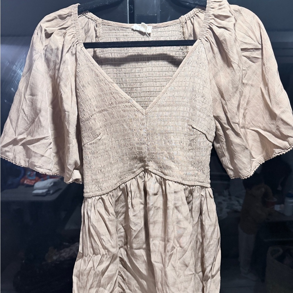 Hem & Thread Beige baby doll top